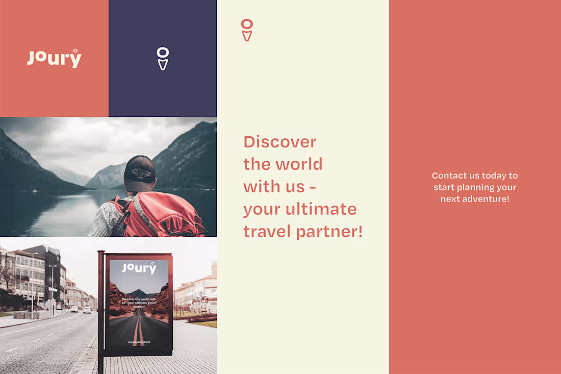 Cover image for Joury Travel Agency Brand ( Fake company) : Behance