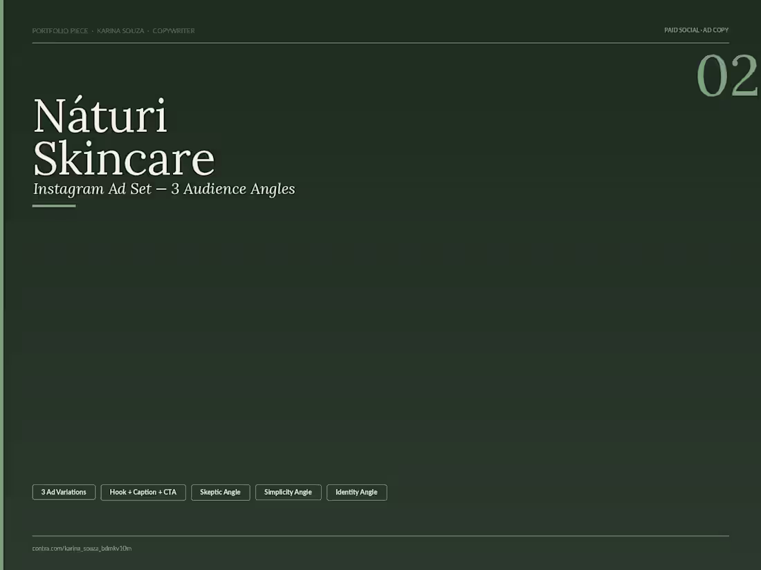 Cover image for Náturi Skincare — Instagram Ad