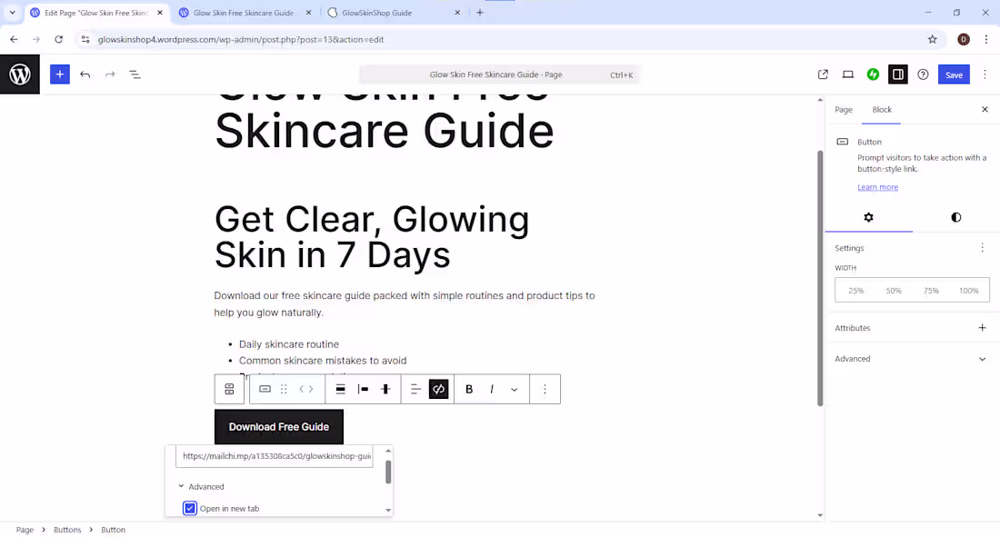 Cover image for Mailchimp form added to Wordpress Landing page