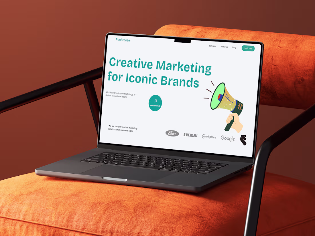 Cover image for PenBreeze Marketing Website Redesign