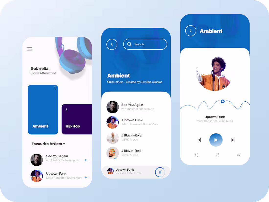 Cover image for Music App Interface