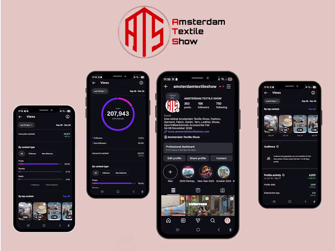 Cover image for Social Media Manager For Amsterdam Textile Show