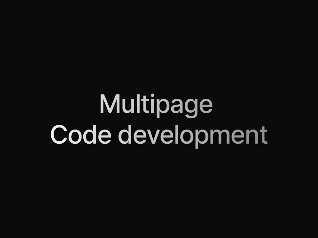 Cover image for Multipage Code Development