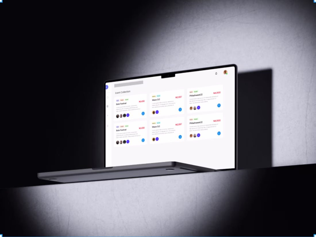 Cover image for Dashboard UI Design – Event & Transaction Management System