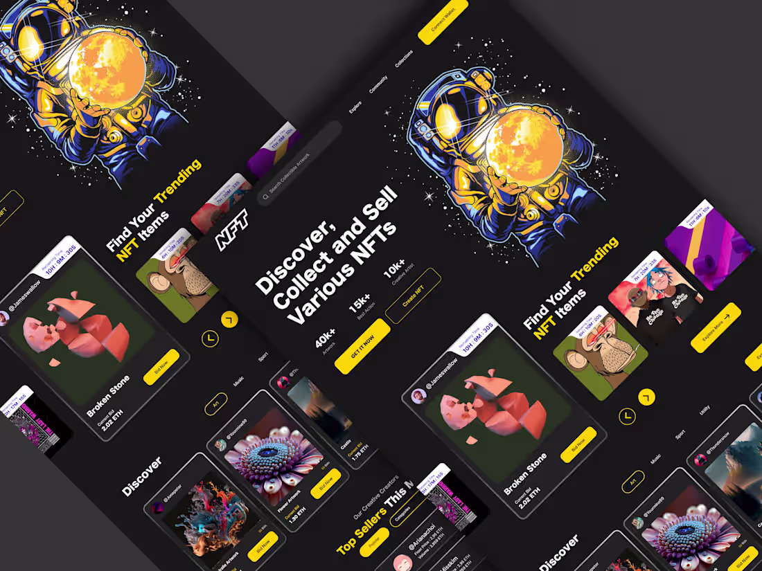 Cover image for NFT Website Landing Page