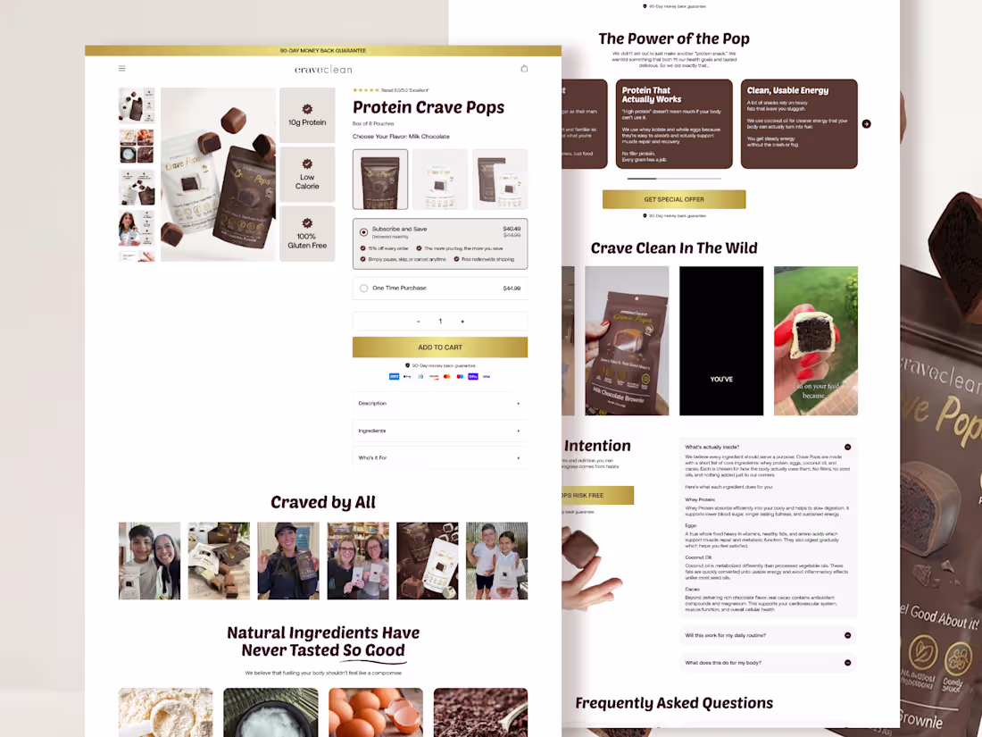 Cover image for CraveClean Product Landing  Page 