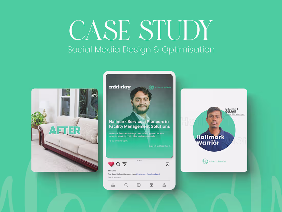 Cover image for Social Media Design & Optimisation - Hallmark Services: Behance