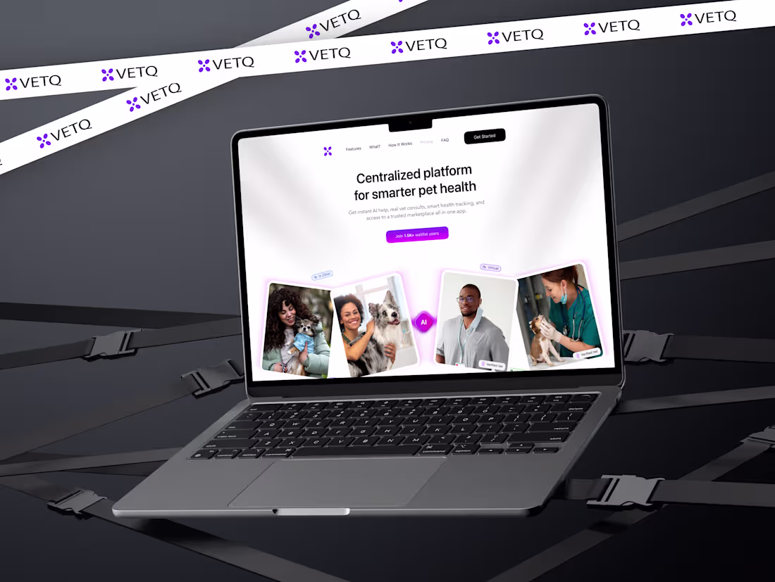 Cover image for Landing Page Design For VetQ - Case Study