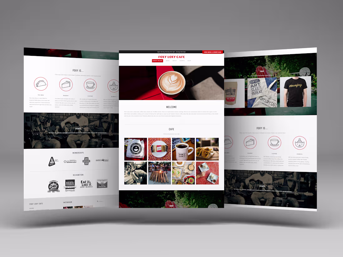 Cover image for Squarespace Cafe Store Website Design