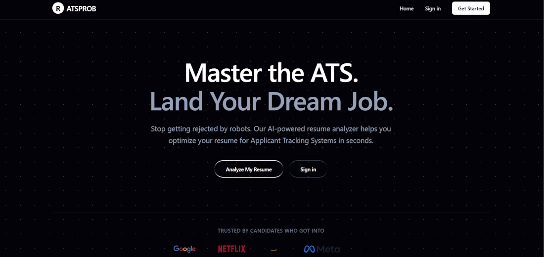 Cover image for Built a landing page for an ATS Resume Checker — focused on ...