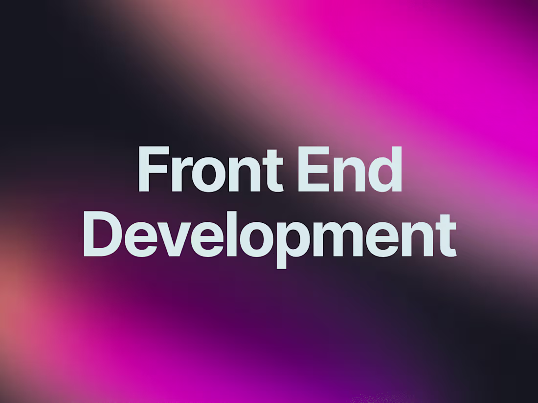Cover image for Frontend Development