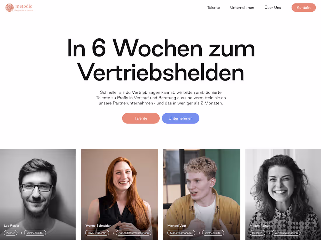 Cover image for Metodic – Startup website