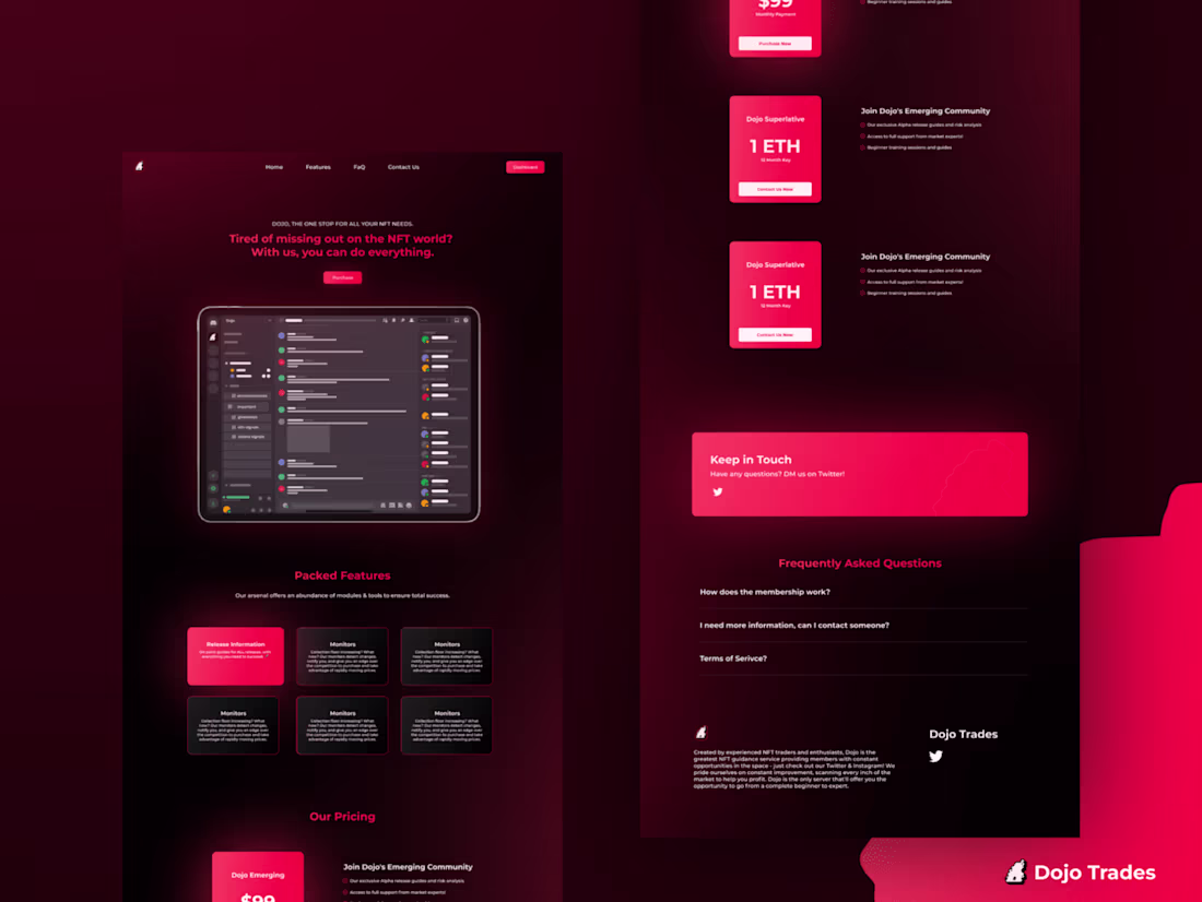 Cover image for Dojo Trades Website Design and Optimization