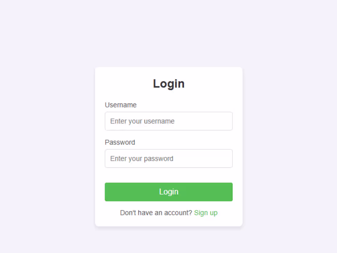 Cover image for Custom Login Page