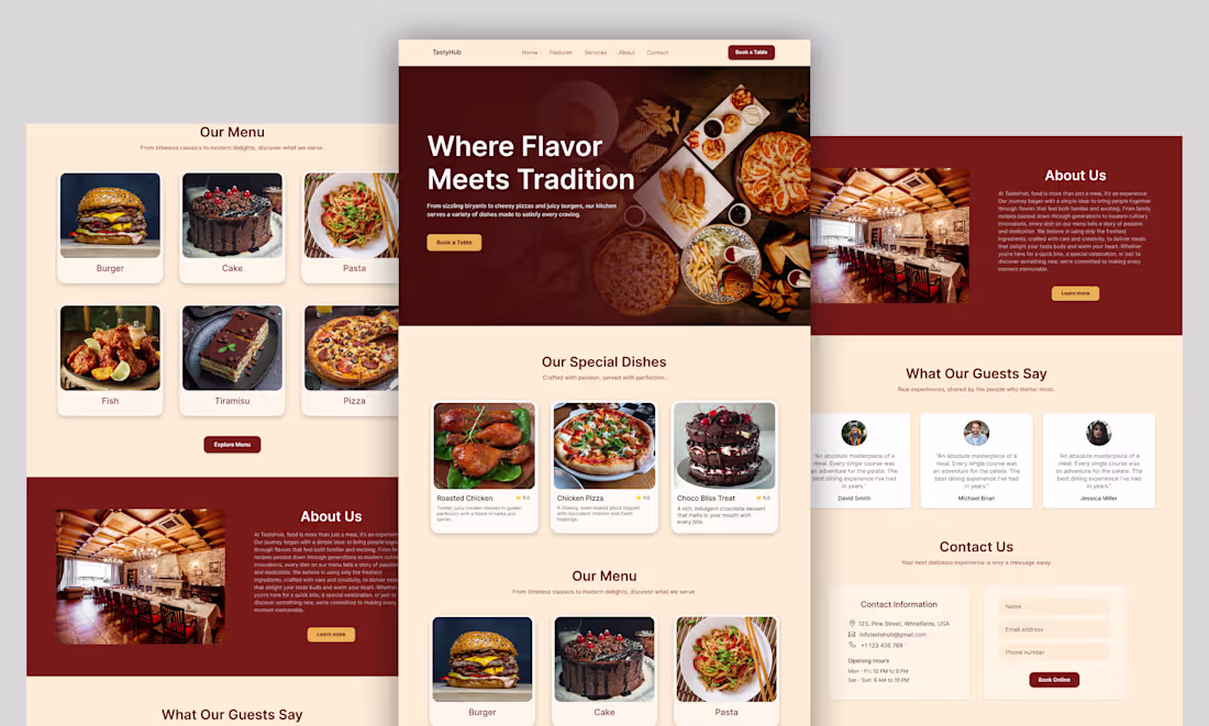 Cover image for Restaurant Website Design