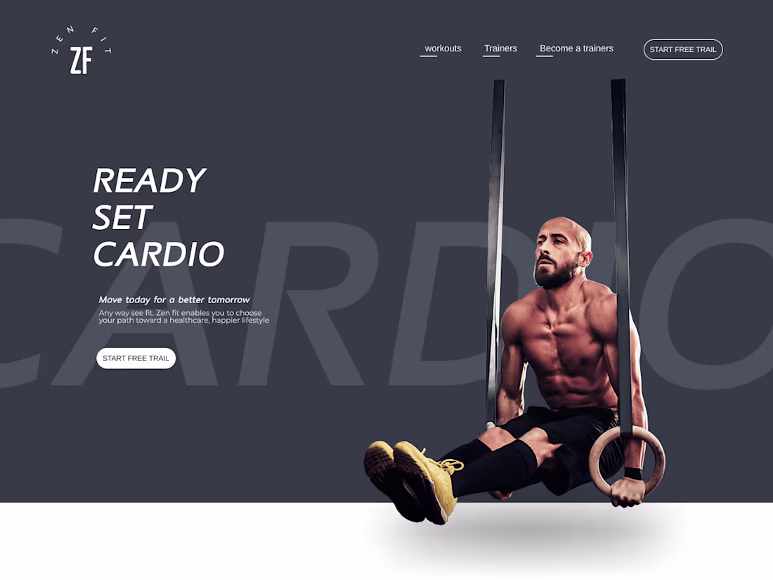 Cover image for Zen Fit Website Concept 