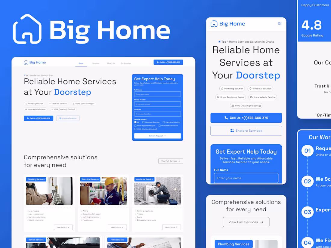 Cover image for Home Service UI Design
