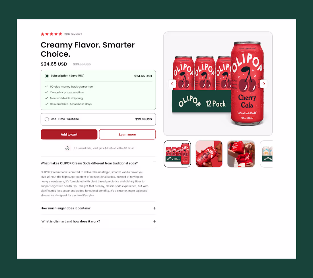 Cover image for A beautiful product page is