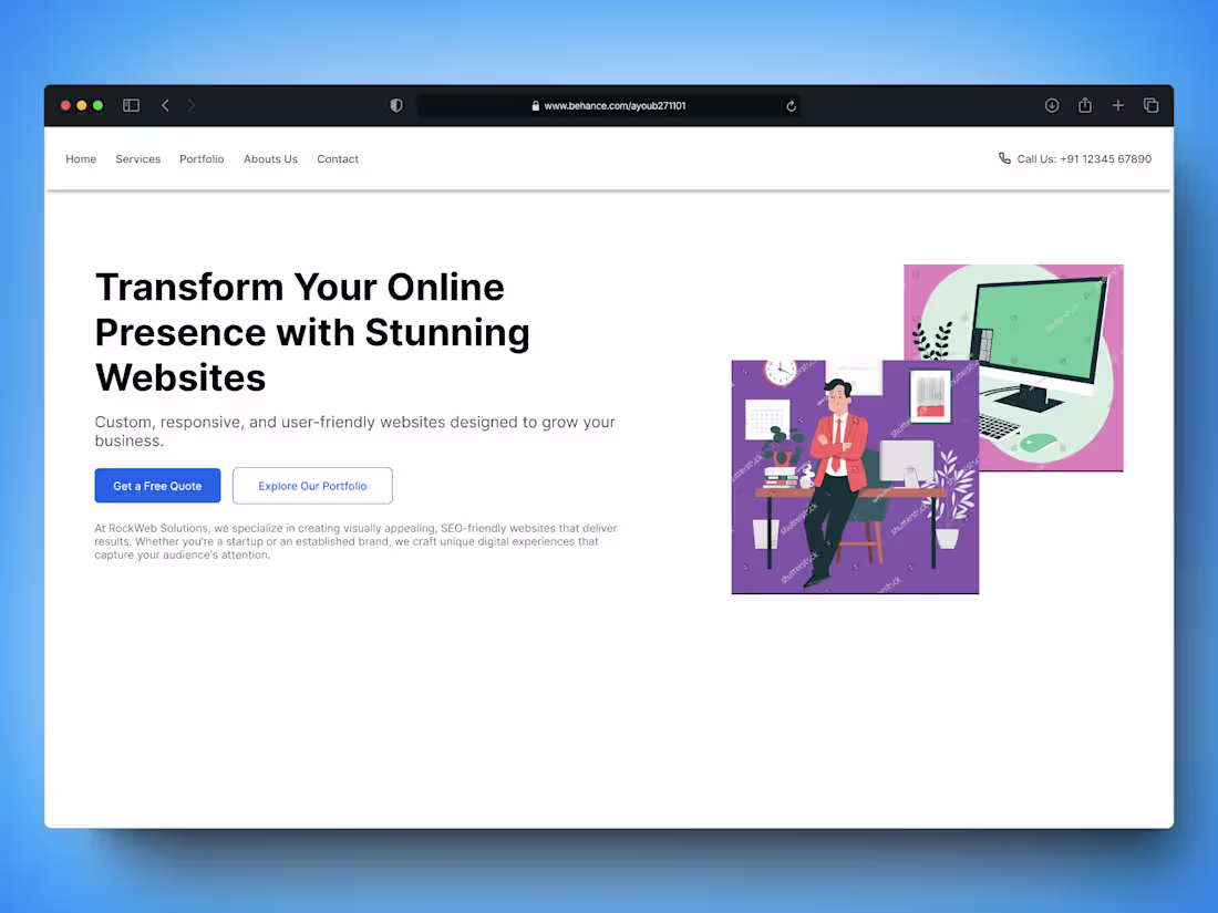 Cover image for Rockweb Hero Page :: Behance