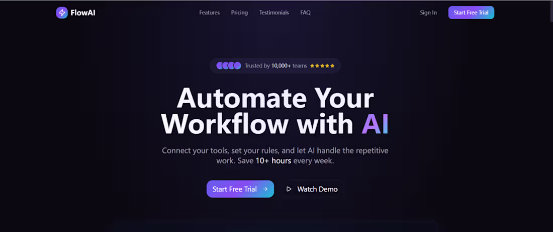 Cover image for AI SaaS Landing Page –