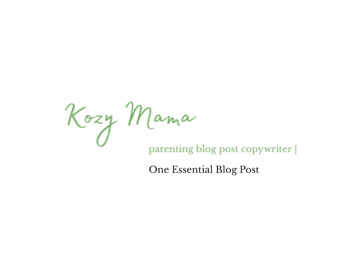 Cover image for Parenting Blog Post Copywriting