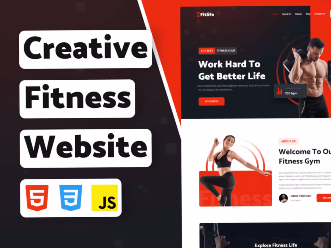 Cover image for Creative Fitness website