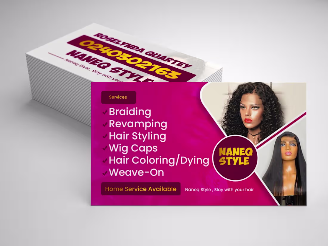Cover image for Hair Stylist Business Card Design :: Behance