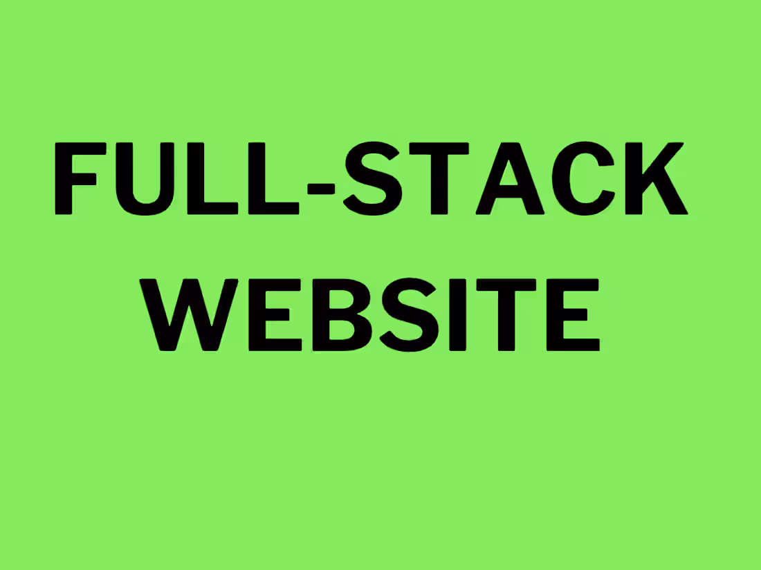 Cover image for full-stack web