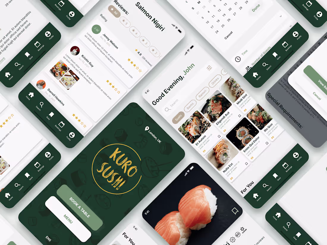 Cover image for Kuro Sushi Booking App Case Study