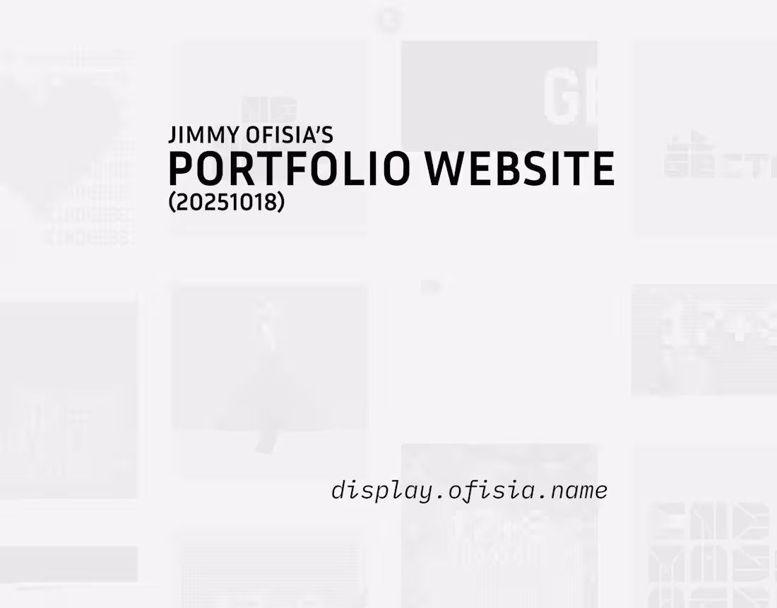 Cover image for Jimmy Ofisia’s Portfolio Website (20251018)