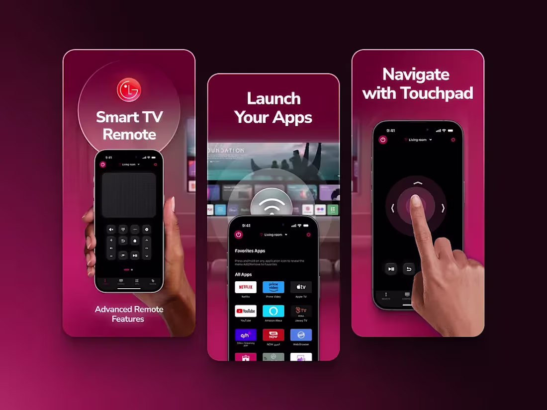 Cover image for Screenshots design for LG Remote App