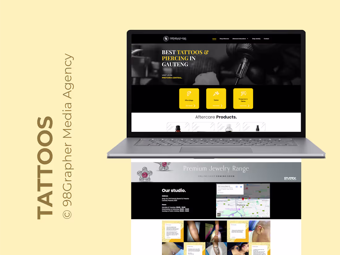 Cover image for Tattoo & Piercings shop for