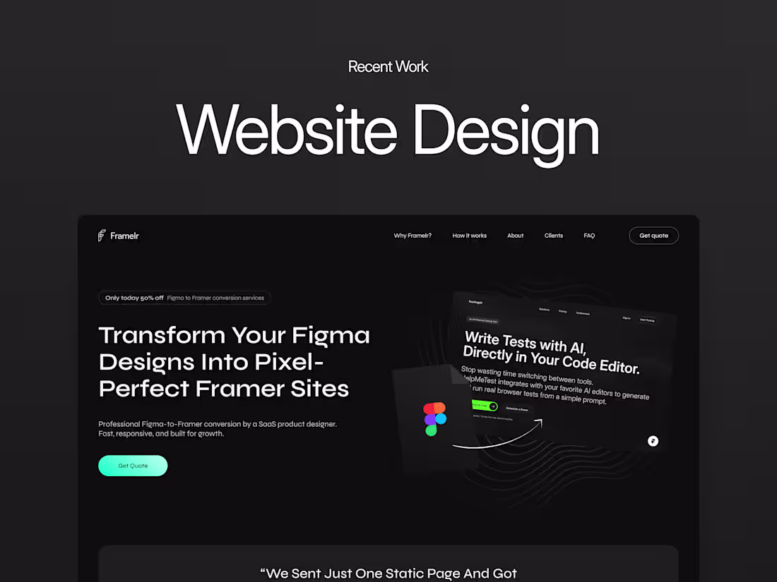 Cover image for Website Design - Recent Work