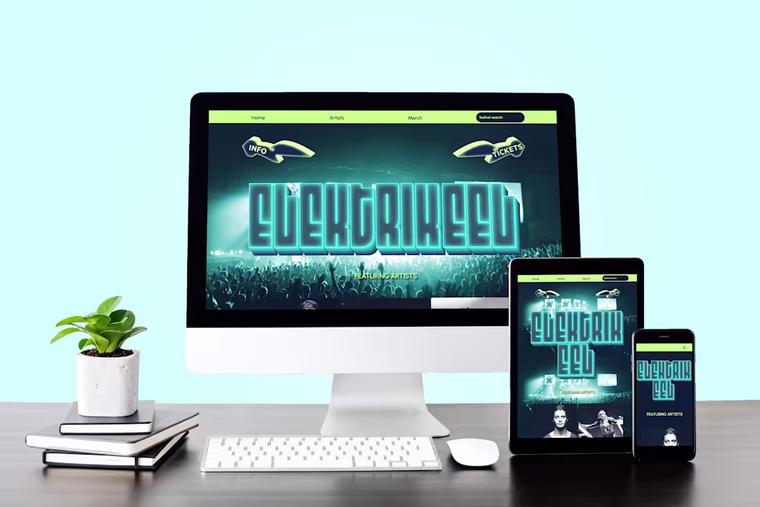 Cover image for Website Design and Social Ad for EDM festival
