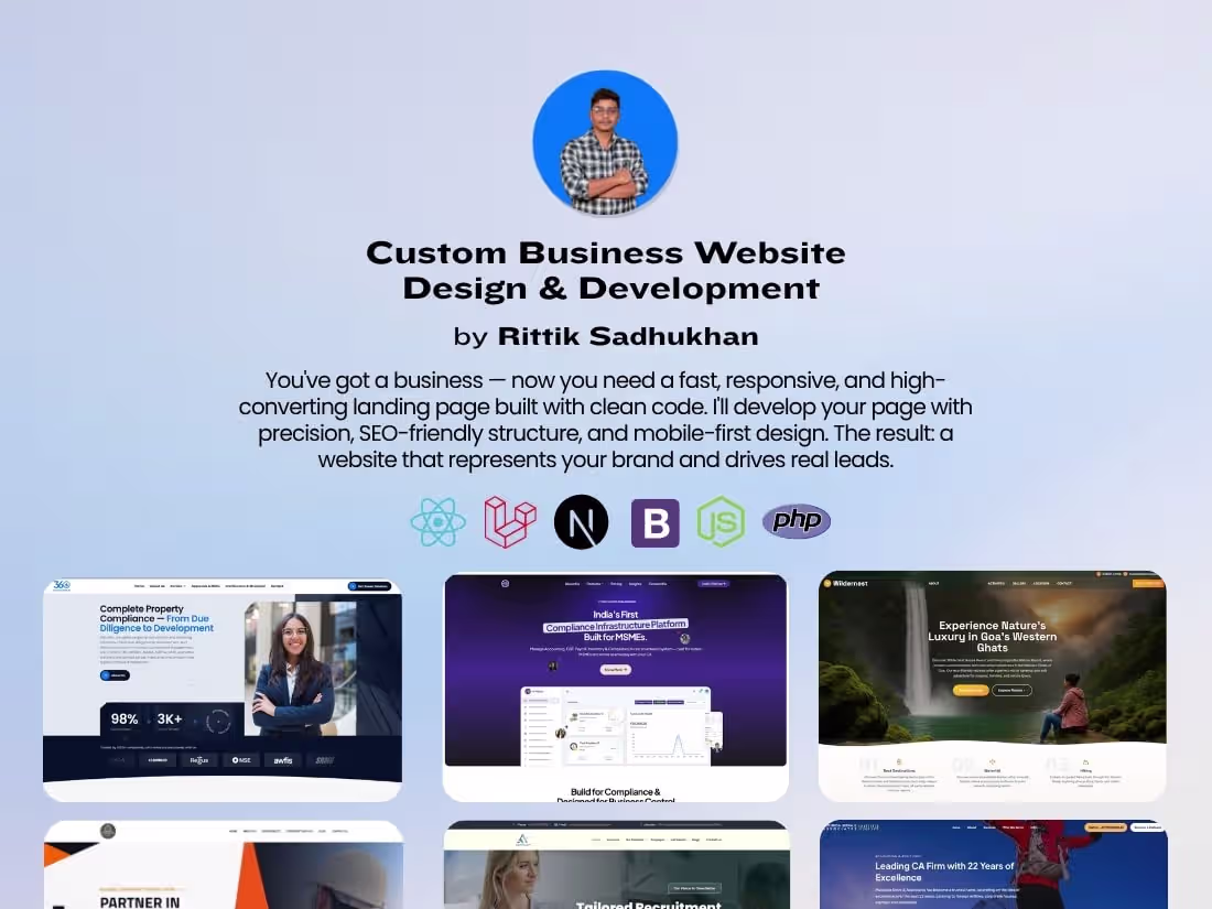 Cover image for Custom Business Website Design & Development