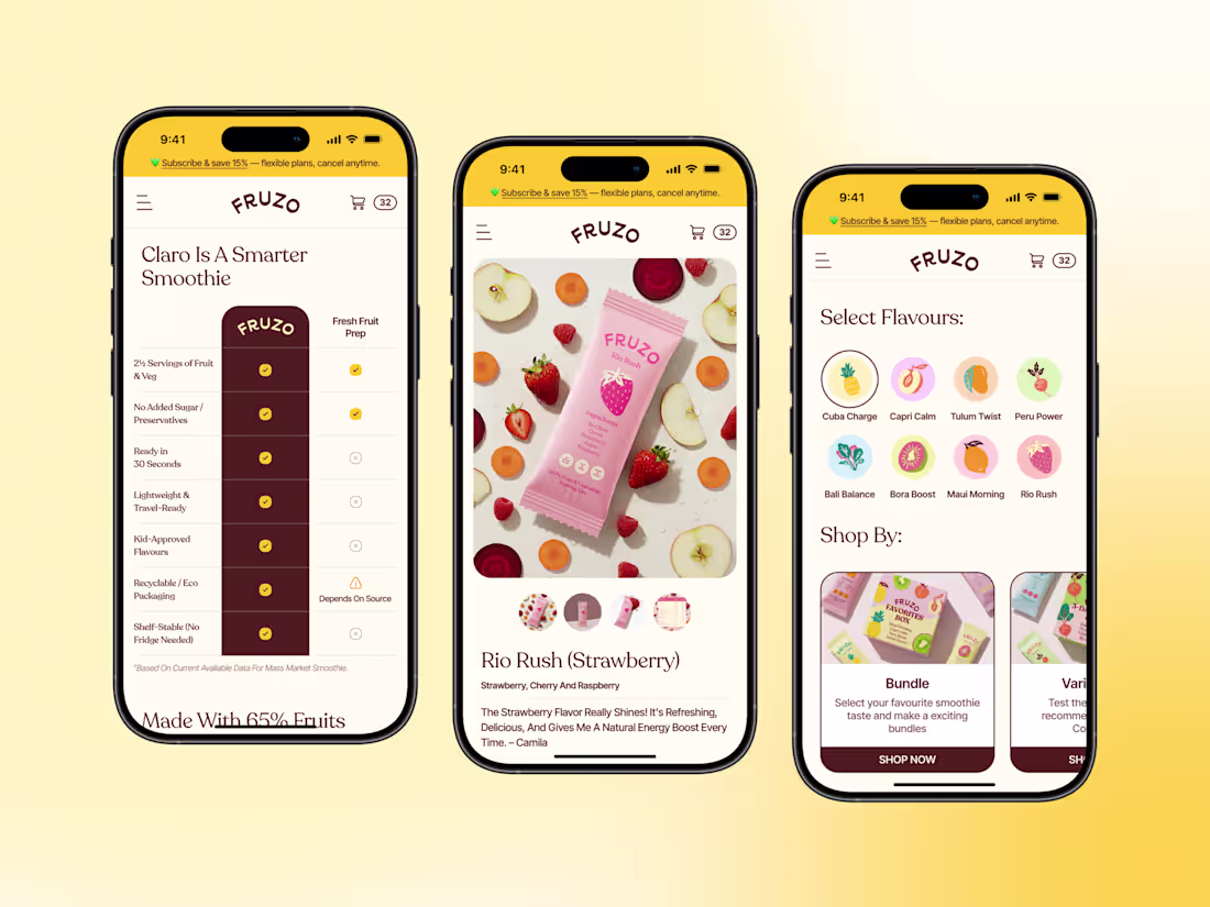Cover image for Fruzo – Healthy Smoothie App UI 🍓 Hello, Everyone 👋 We des...