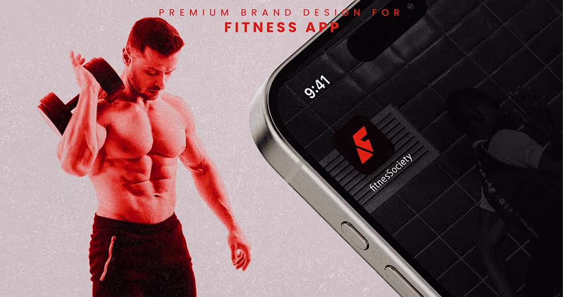 Cover image for Brand Design for Fitness App: fitnesSociety :: Behance