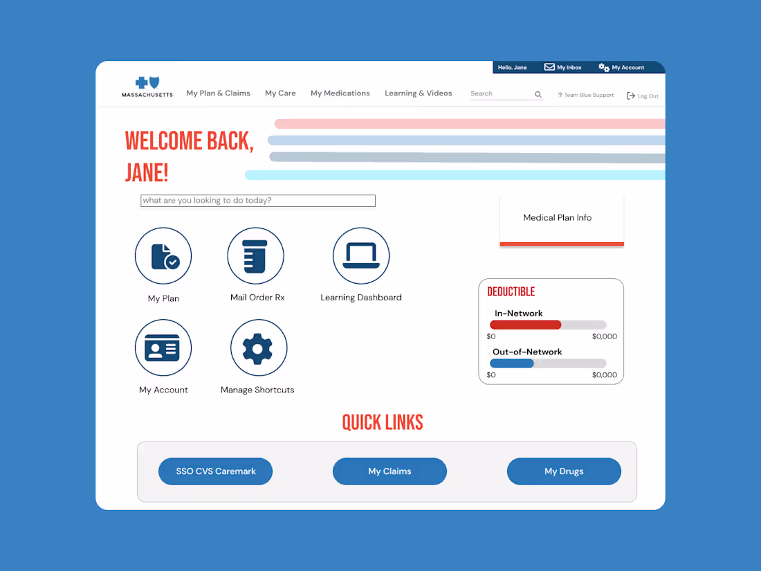 Cover image for BCBSMA MyBlue Portal Redesign