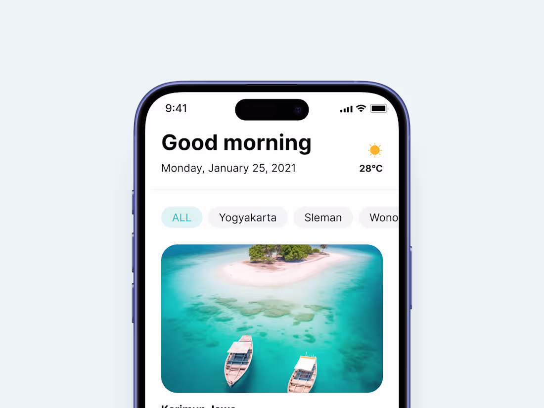 Cover image for TravelTop – Travel Mobile App Design from Indonesia