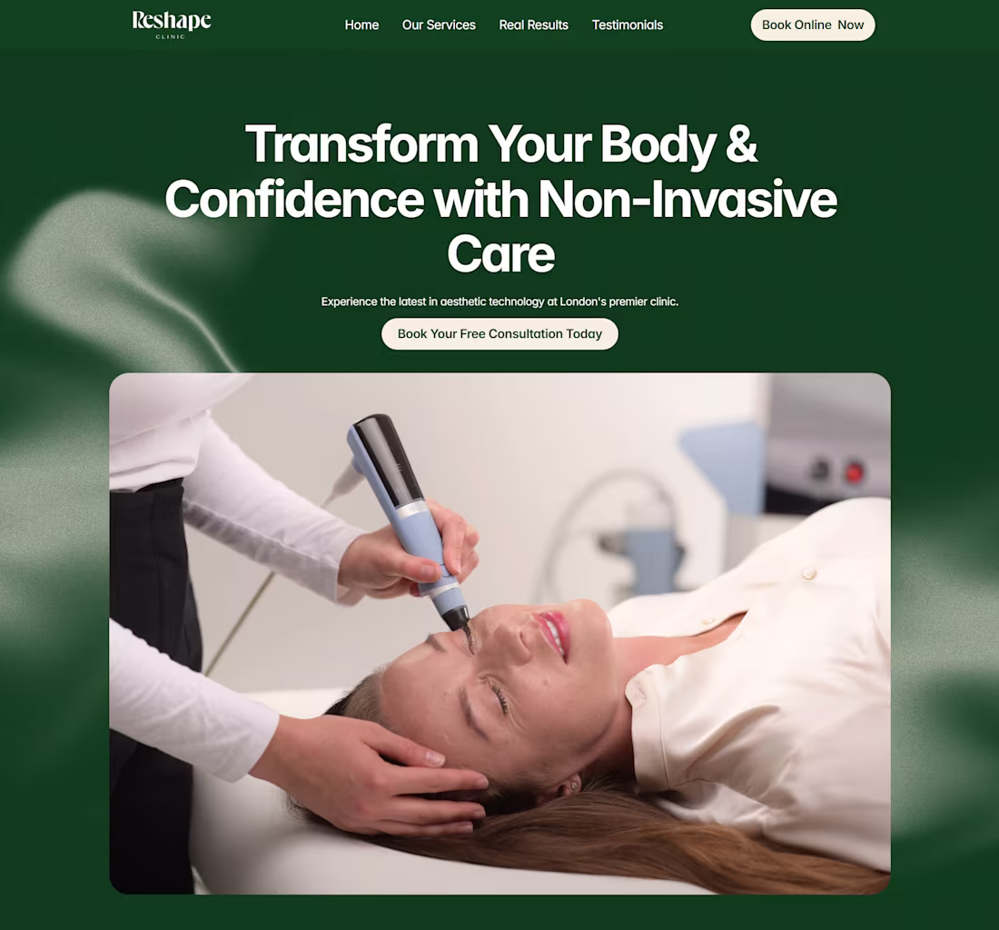 Cover image for Reshape Clinic Wellness Website Development