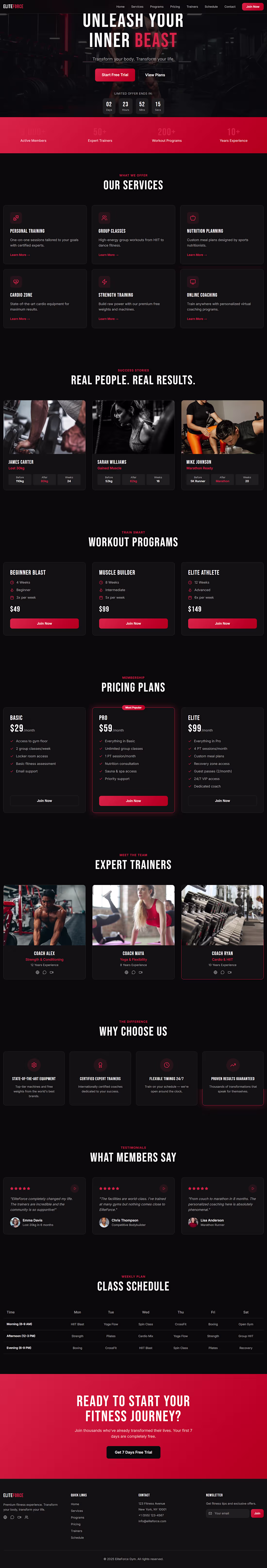 Cover image for AI-powered premium fitness gym landing