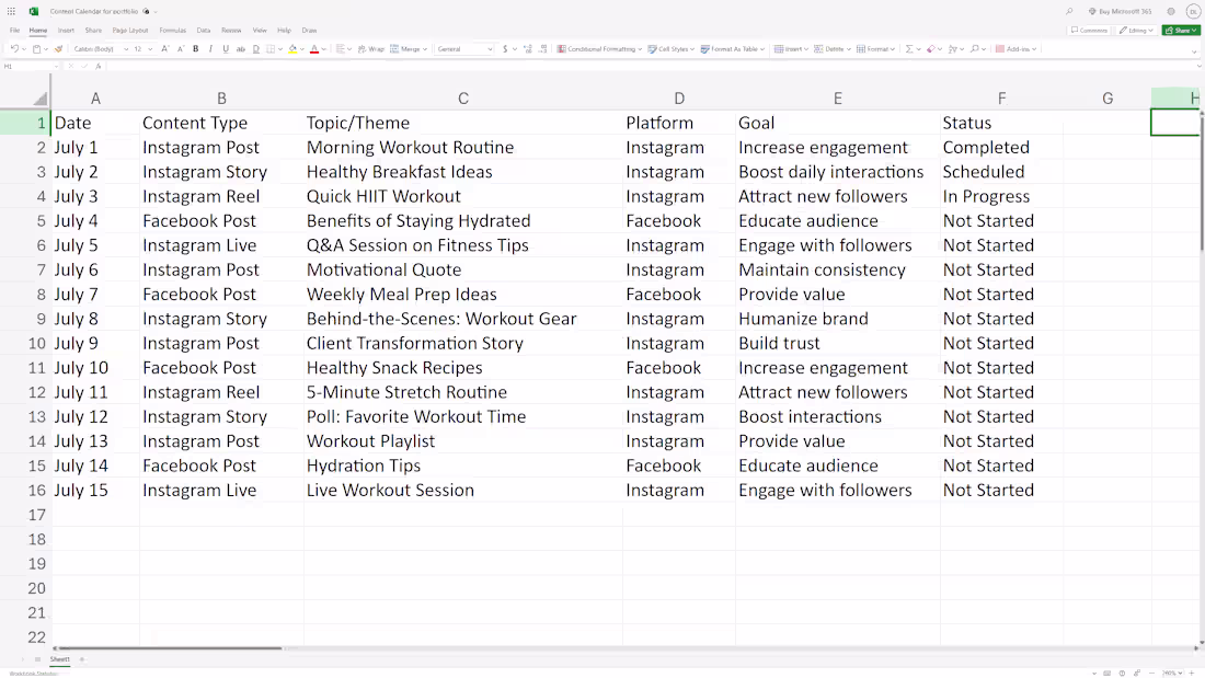 Cover image for Strategic Content Calendar for Social Media Influencers