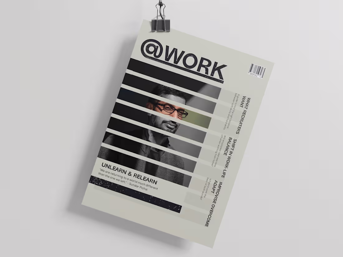 Cover image for @WORK - Magazine Curation & Design (Hypothetical)