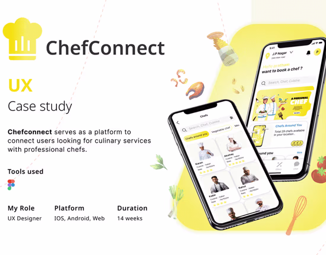 Cover image for UX Case Study - Chef Booking App | Behance