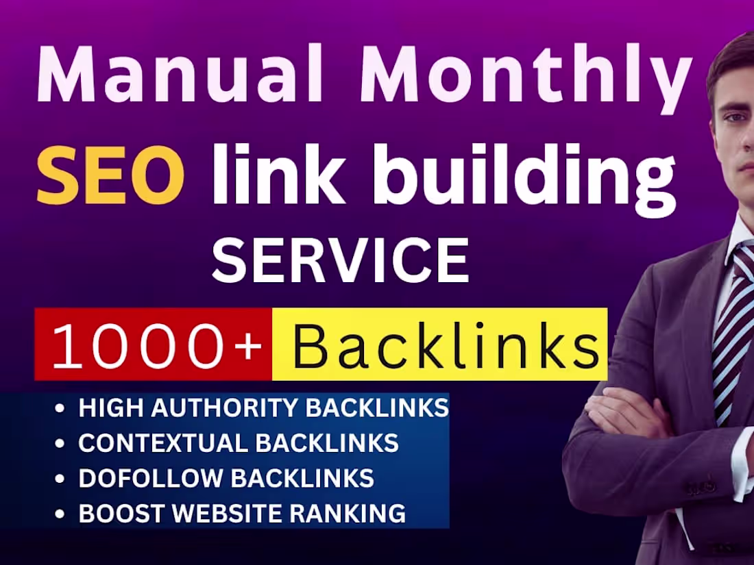Cover image for Monthly SEO Link Building – 1000+ High-Quality Backlinks