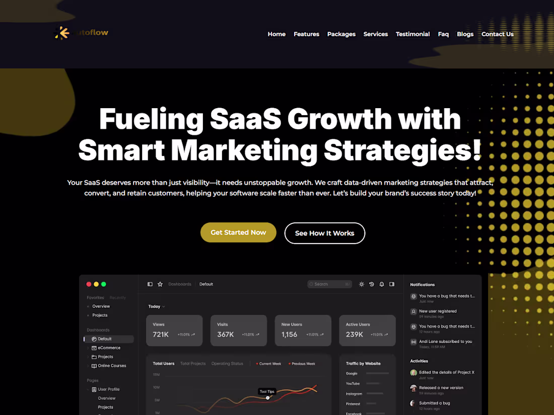 Cover image for Conversion-Focused Marketing Websites for SaaS, AI & Automation