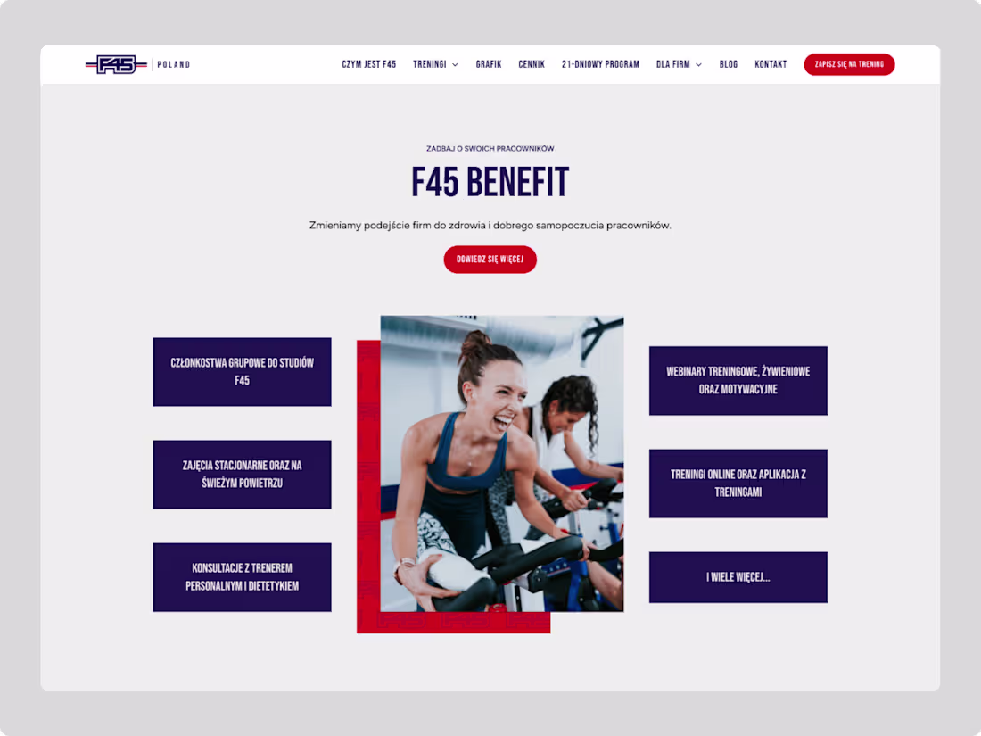 Cover image for F45 Poland Website