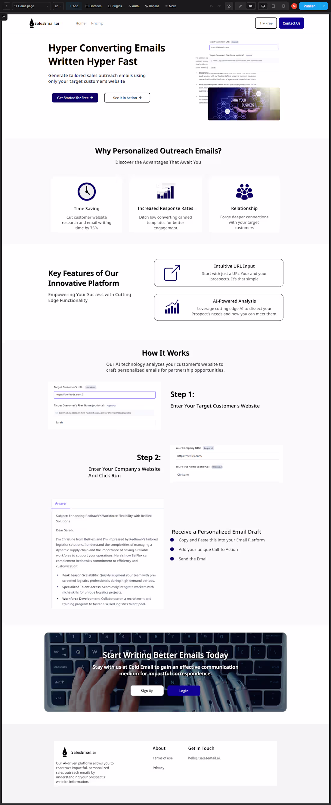 Cover image for AI Mail Generating Tool Development for SalesEmail