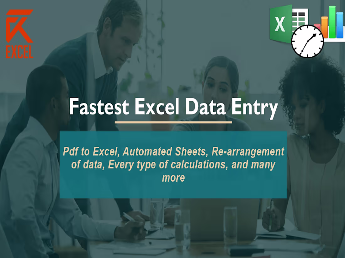 Cover image for Excel Data Entry Operator