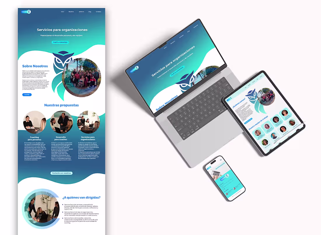 Cover image for Website design for coaches showcasing